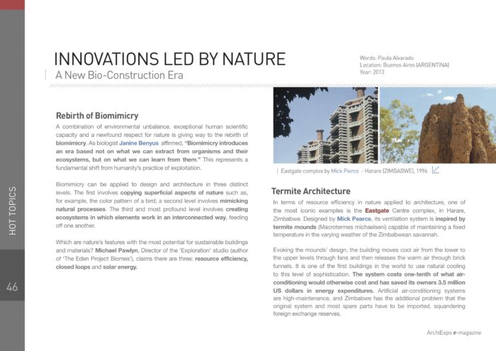 Innovations led by nature - Biomimicry