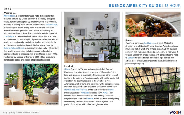 WGSN Buenos Aires City Guide 2017